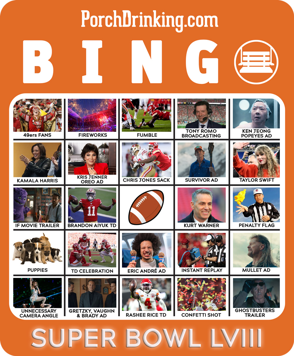 Super Bowl LVIII Bingo Board 2